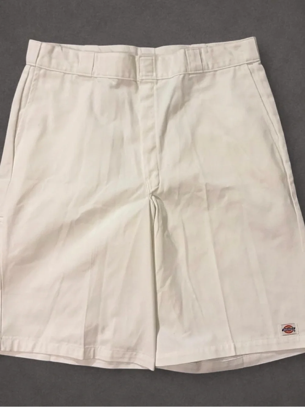 Dickies White Loose Fit Multi-Pocket Work Shorts Size 40